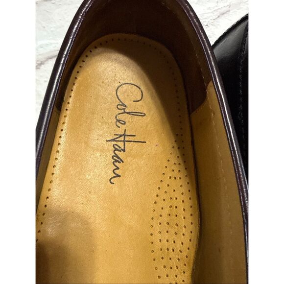 Cole Haan Men\'s 11.5 Kiltie Buckle Front Leather Loafers Burgundy Brown Classic main image 5